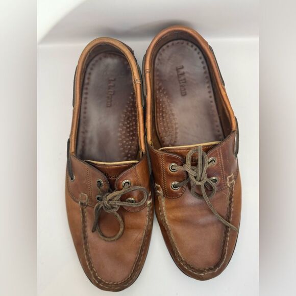 L.L. Bean Men's Boat Mocs Sz 12 Brown - Picture 7 of 9